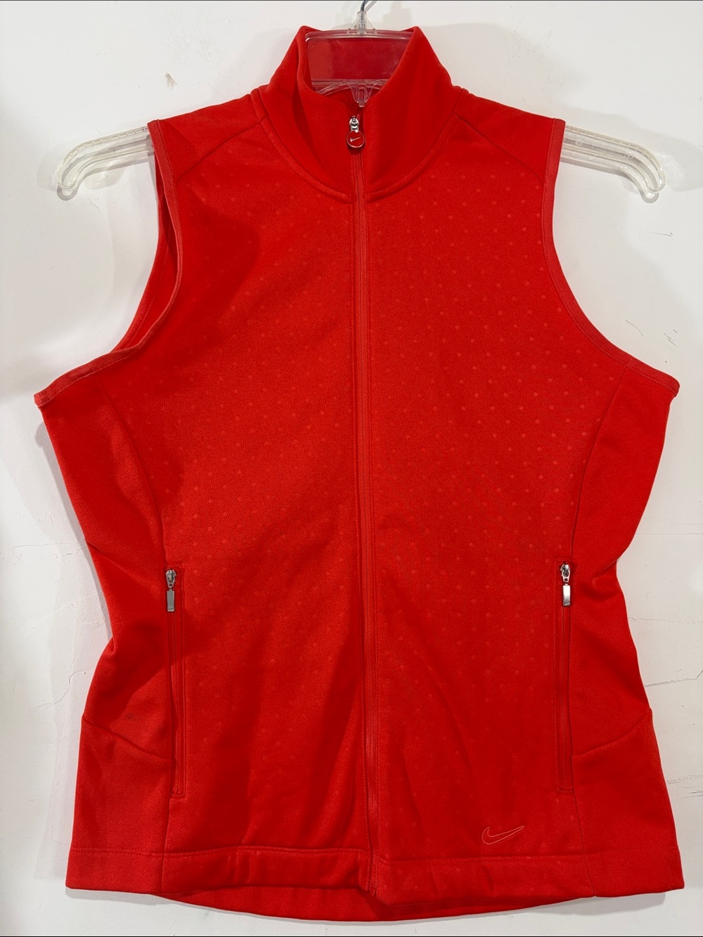 Nike Golf Tour Performance Therma-FIT Red Full Zip Vest Women’s Medium Athletic